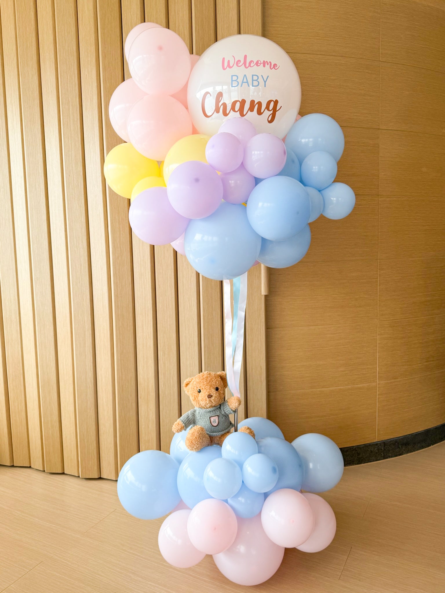 氣球座 | Welcome Baby 氣球 | Baby Shower | Gender Reveal Party | 小熊氣球 | BALLOONHK 氣球專門店