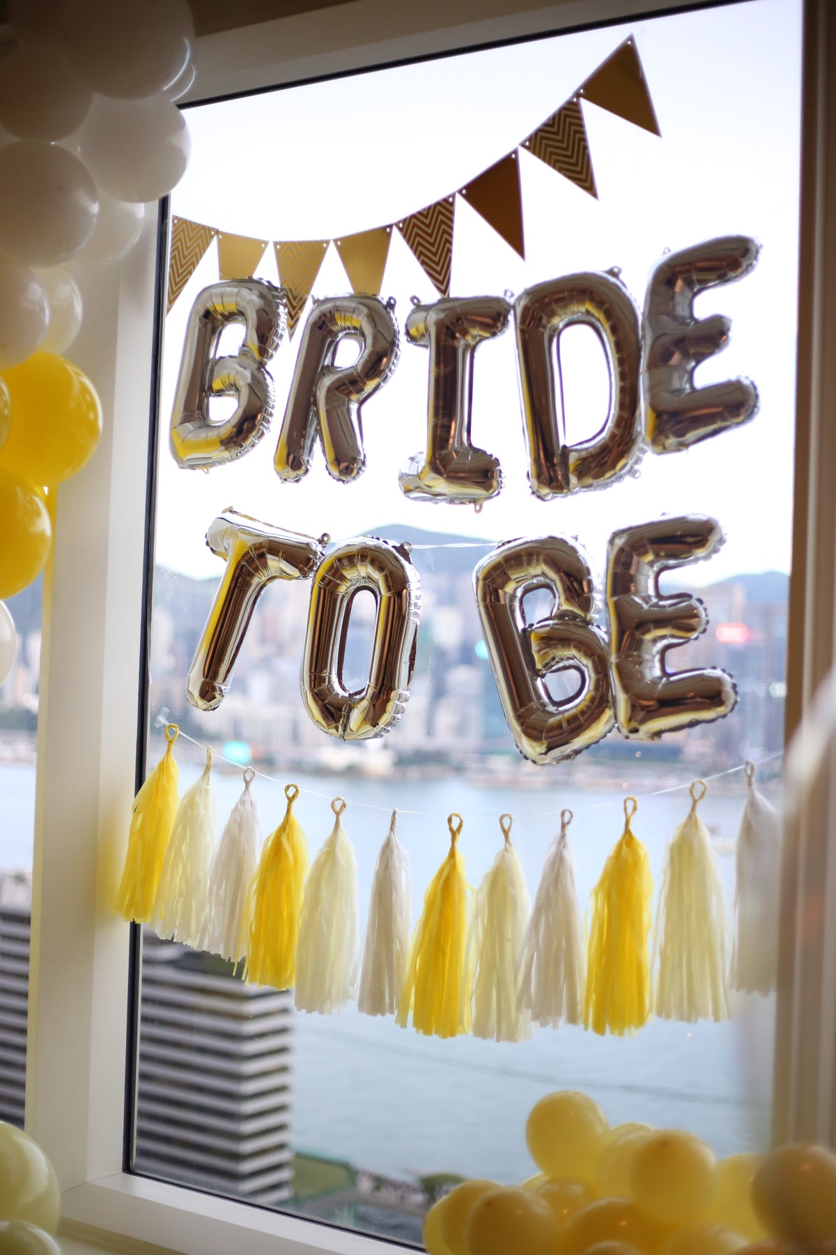 Bridal Shower｜法式奶油風｜BRIDE TO BE字母氣球裝飾套裝