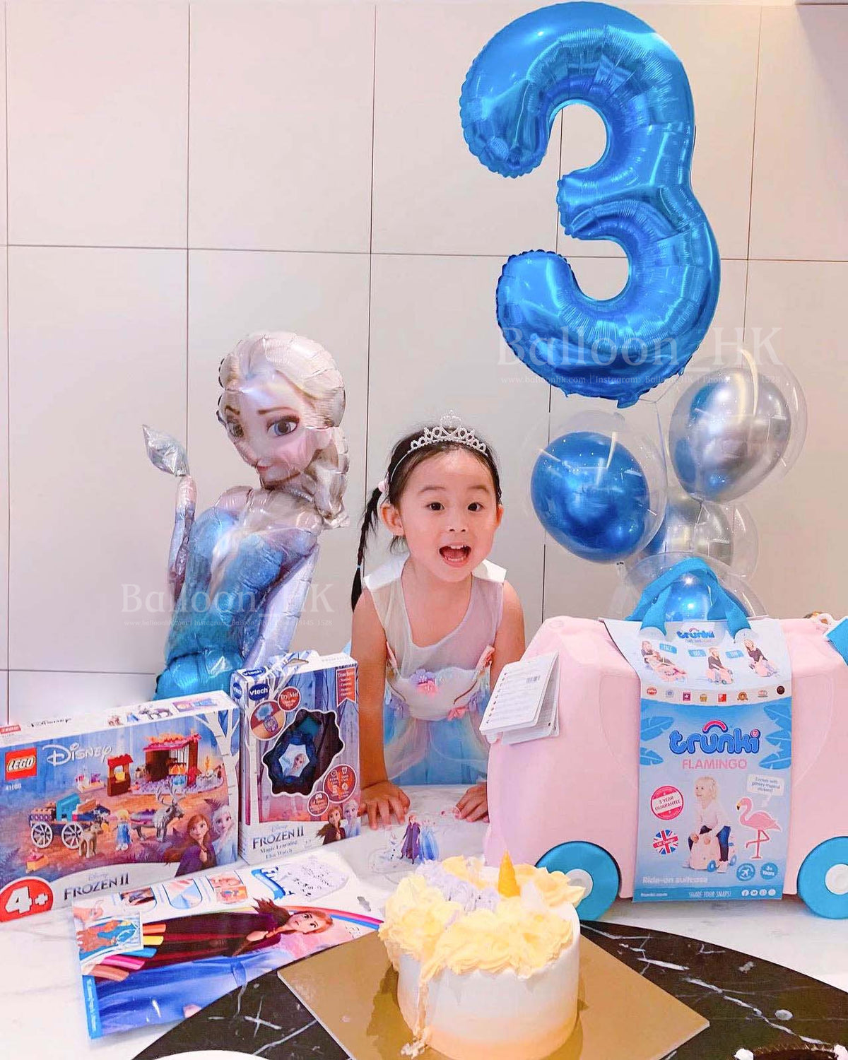 Elsa 公主雪花派對｜Frozen主題氣球佈置｜迪士尼氣球｜卡通氣球｜Balloon HK