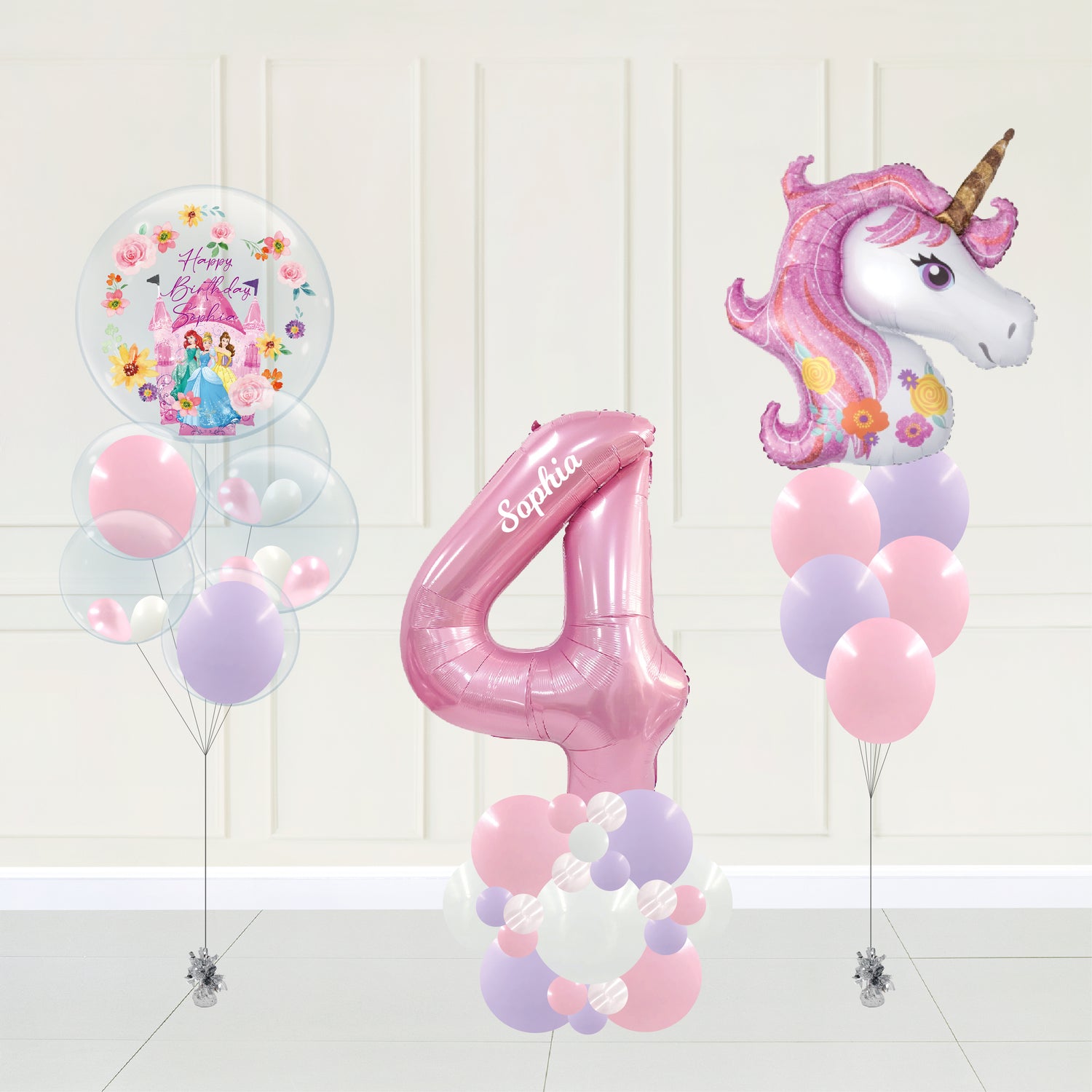 兒童生日慶祝氣球套裝｜兒童派對 | 公主系列｜Unicorn | BALLOONHK 氣球專門店