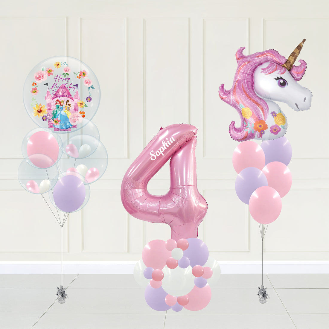 兒童生日慶祝氣球套裝|兒童派對 | 公主系列|Unicorn | BALLOONHK 氣球專門店