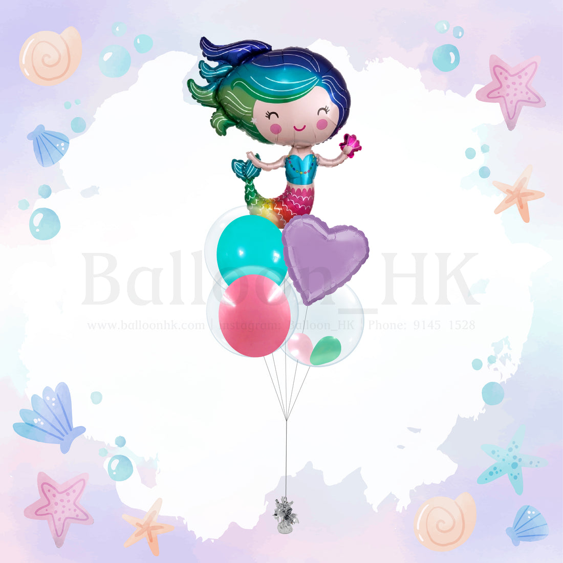 兒童氣球｜兒童派對氣球｜美人魚氣球｜Balloon HK
