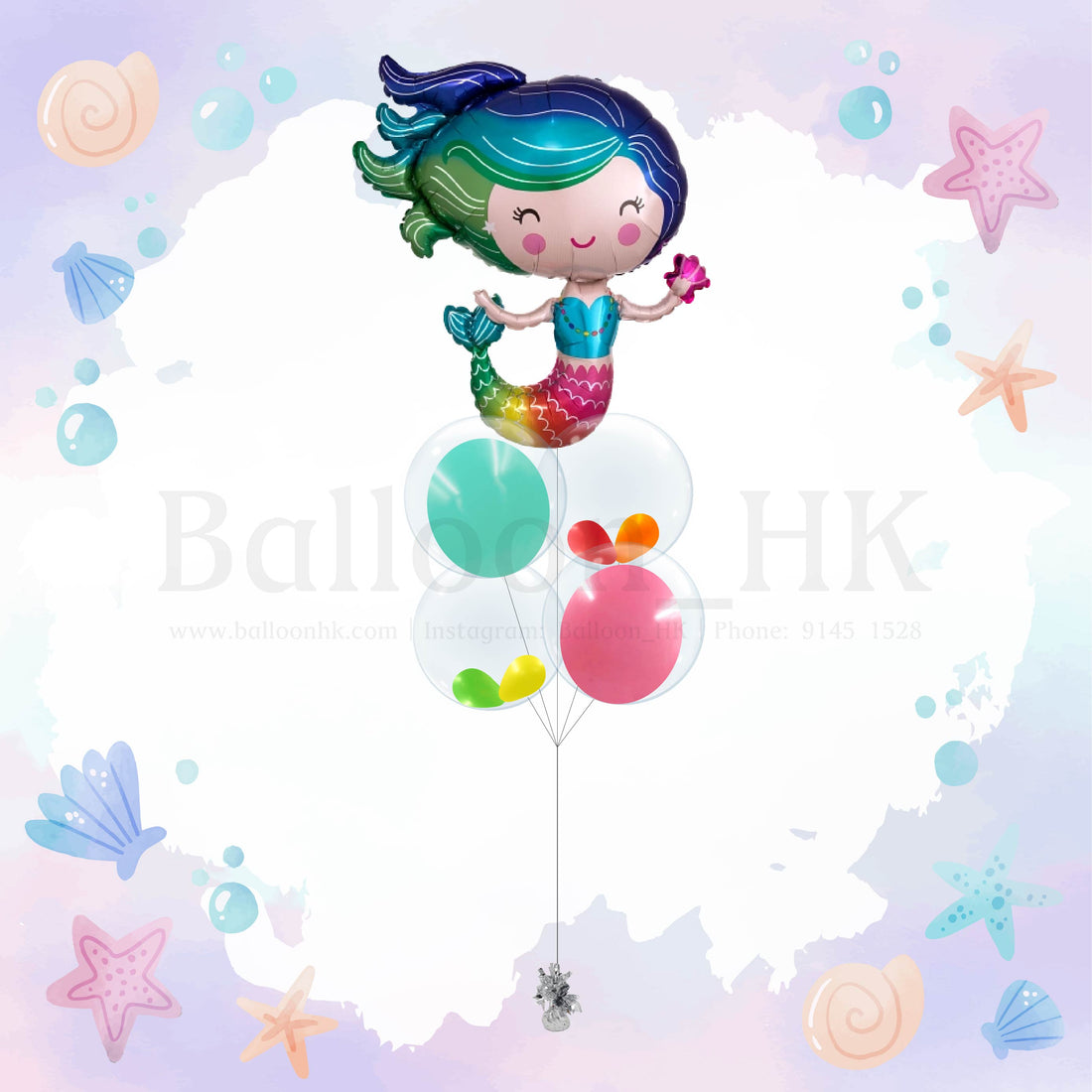 兒童氣球｜兒童派對氣球｜美人魚氣球｜Balloon HK