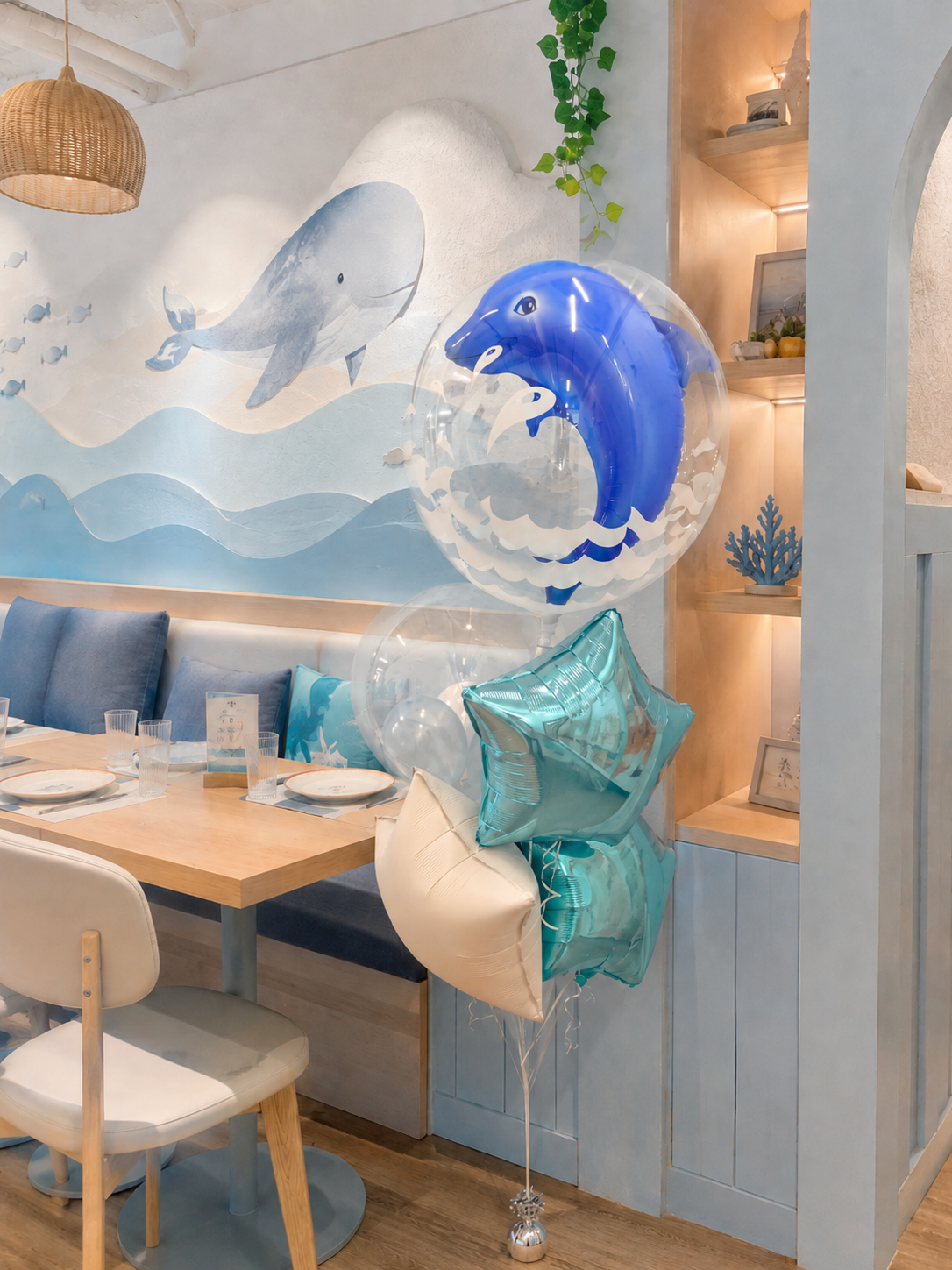 海豚氣球｜ 海洋氣球 ｜海洋主題派對 ｜dolphin ｜ocean balloon ｜BALLOONHK 氣球專門店
