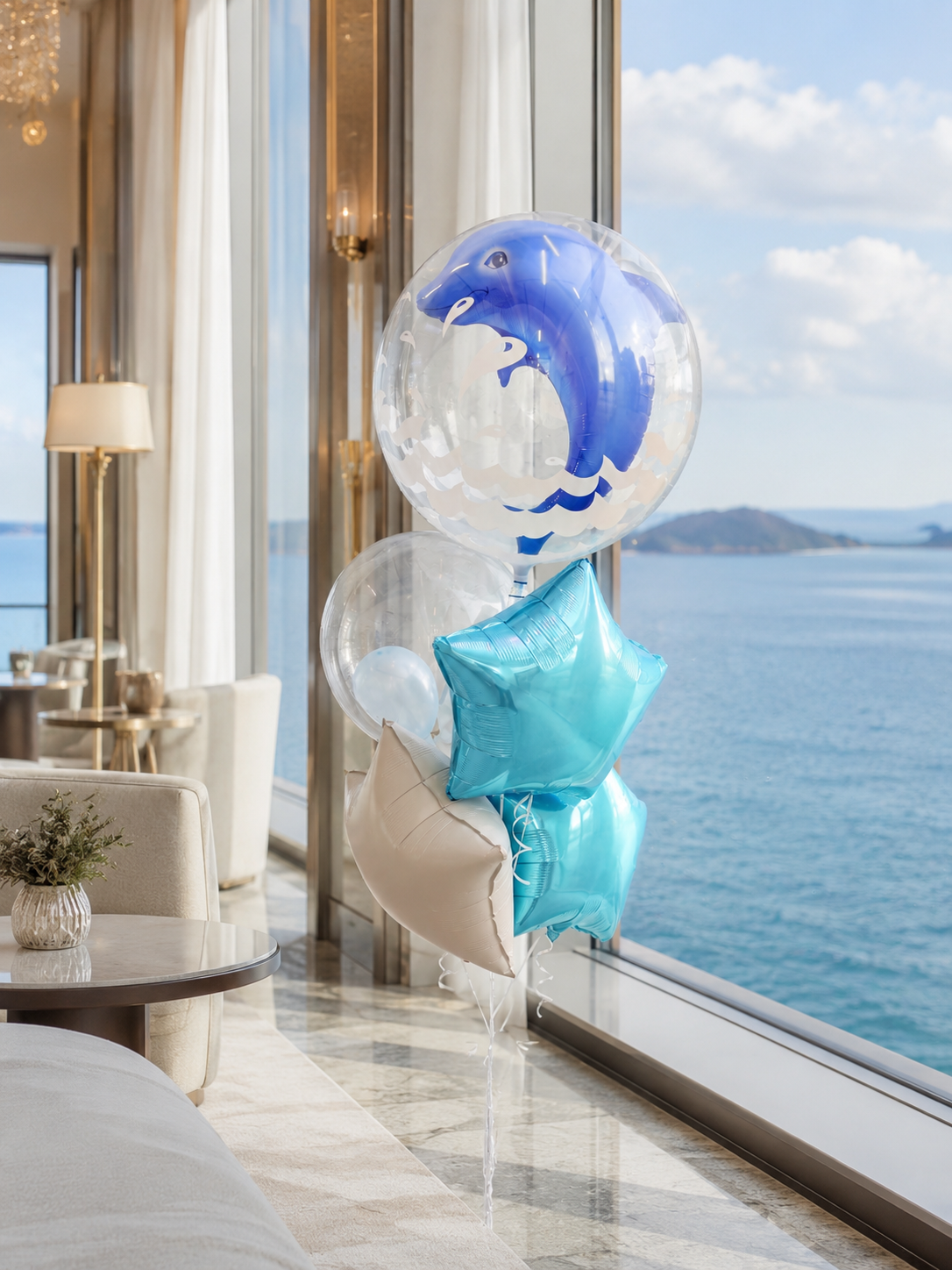 海豚氣球｜ 海洋氣球 ｜海洋主題派對 ｜dolphin ｜ocean balloon ｜BALLOONHK 氣球專門店