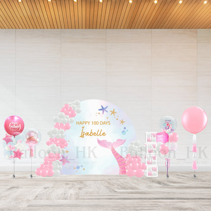 Foamboard_Balloon_Garland_Mermaid2  | 氣球鏈｜氣球花環 
