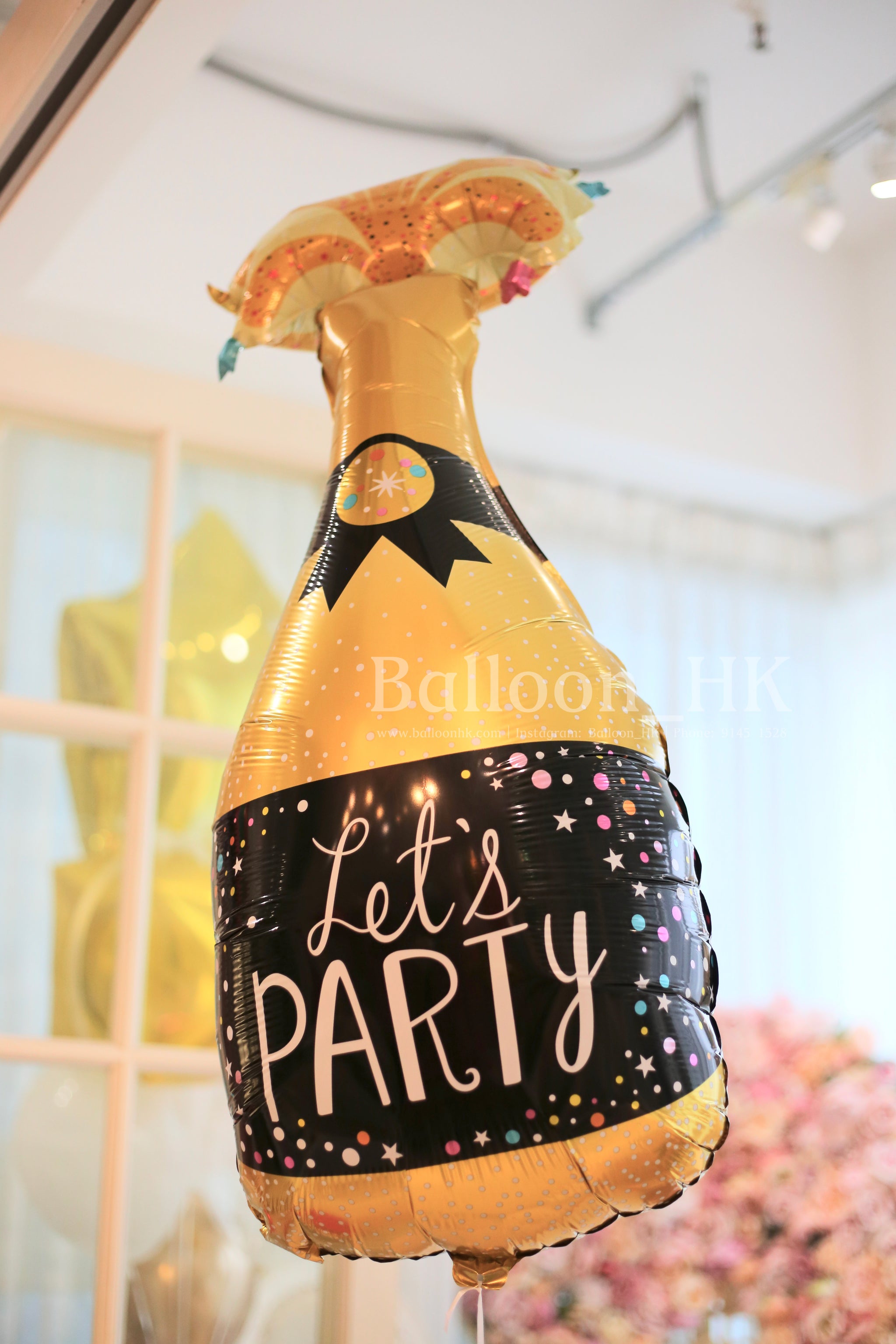 Let's Party Champagne 氣球｜氫氣球｜氦氣球｜錫紙氣球| BalloonHK 