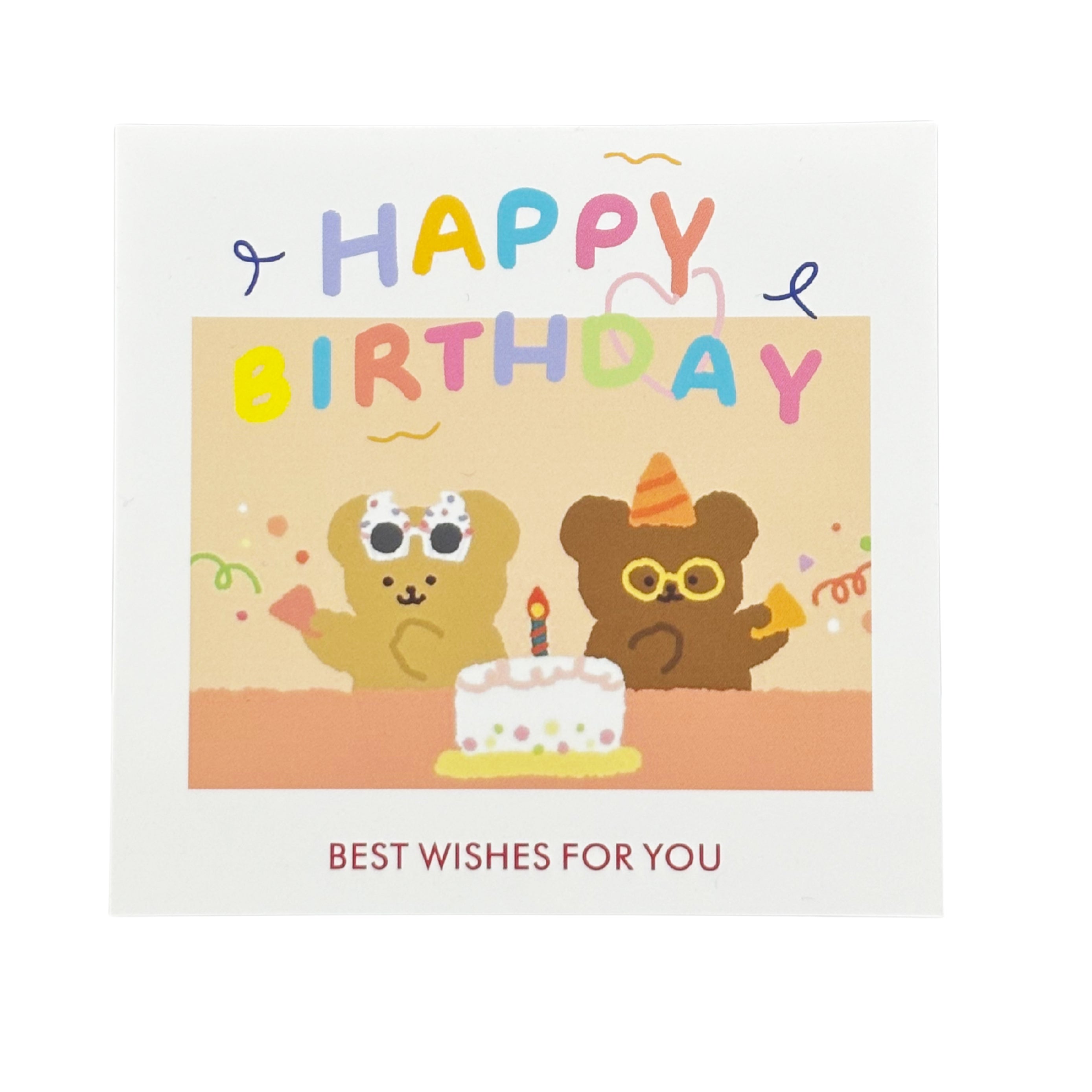 心意卡-HBD-Peach Bear