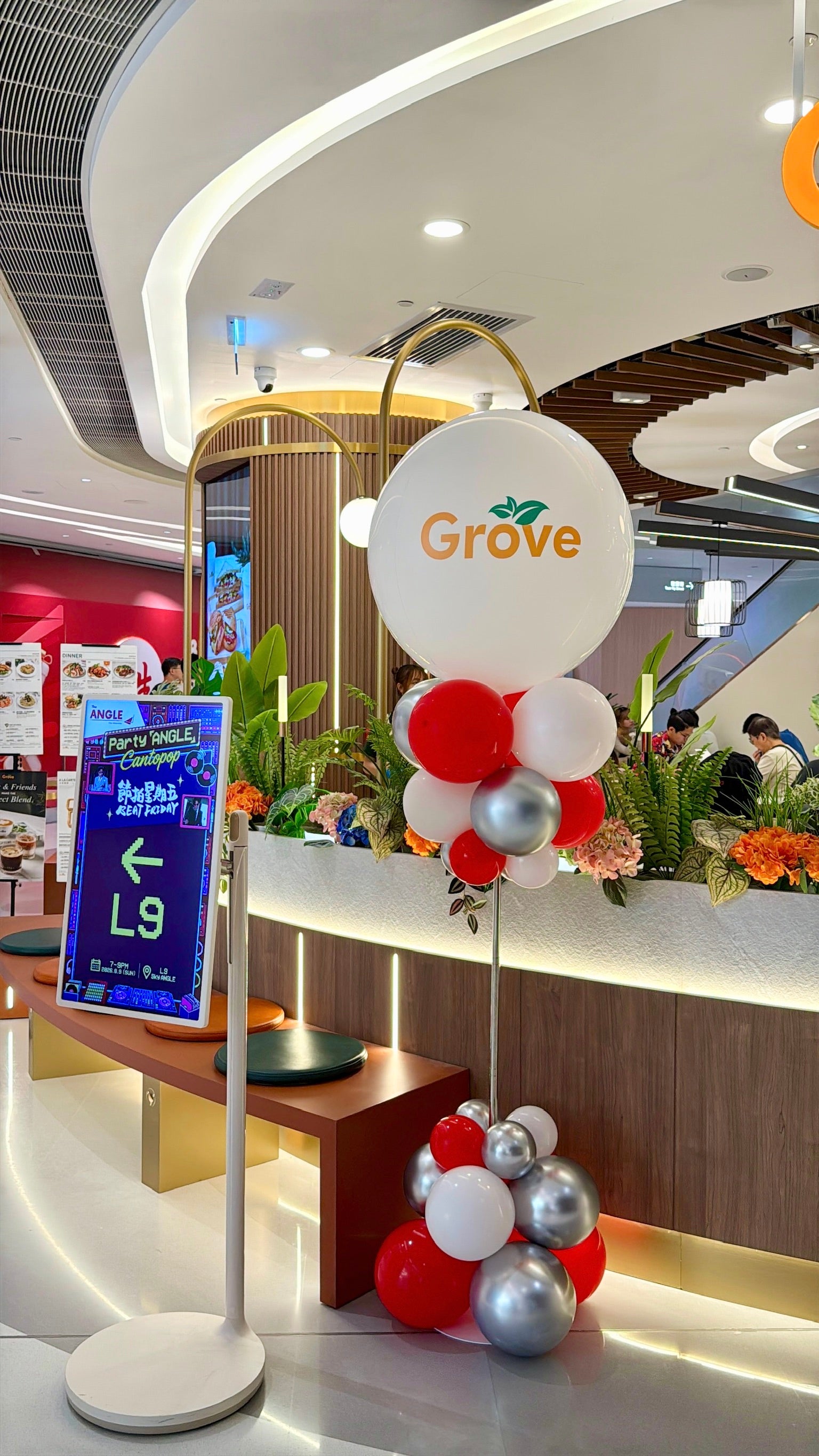 Grove｜BALLOON HK 氣球柱｜品牌宣傳氣球