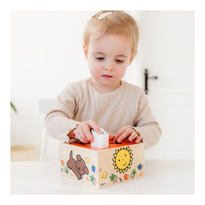 bambolino TOYS - Miffy 玩具積木分類盒｜認知學習玩具｜米菲兔｜木製｜幼兒/學齡前兒童益智玩具｜鍛煉邏輯思維｜學習辨識形狀和顏色｜