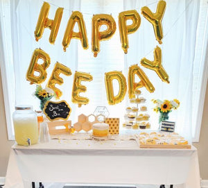 14" 金色字母 - HAPPY BEE DAY