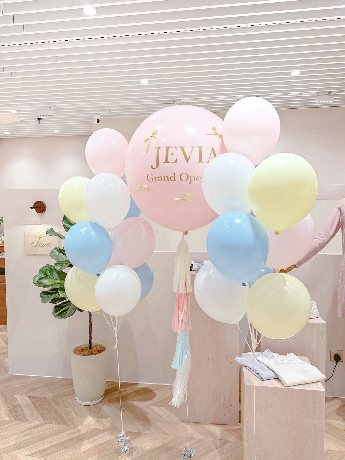 韓系馬卡龍Grand Opening佈置氣球束｜開張佈置氣球｜新店開張｜BALLOONHK 氣球專門店