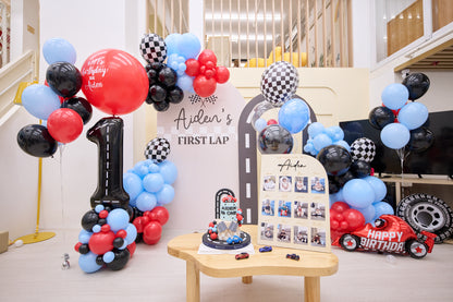 Aiden 1st Birthday｜車車主題｜生日會氣球佈置
