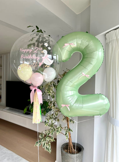 Balloon HK ｜Little Goose｜Silly Goose｜Sage Green｜Birthday Balloon