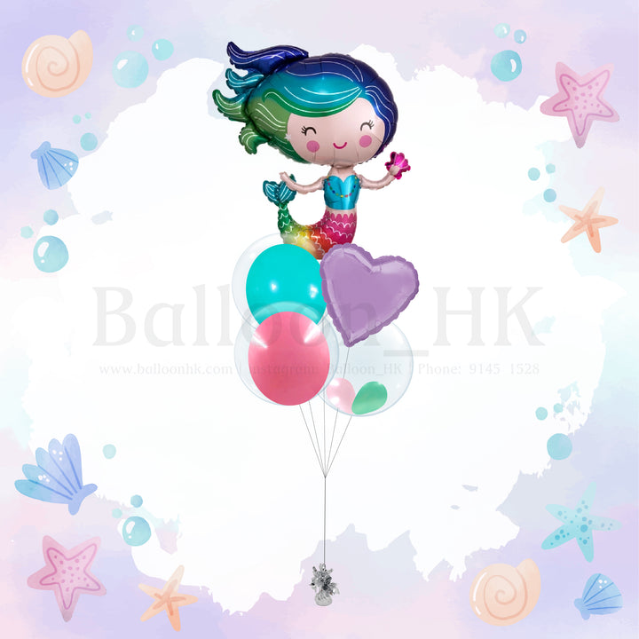 Colorful Mermaid 氣球束 1