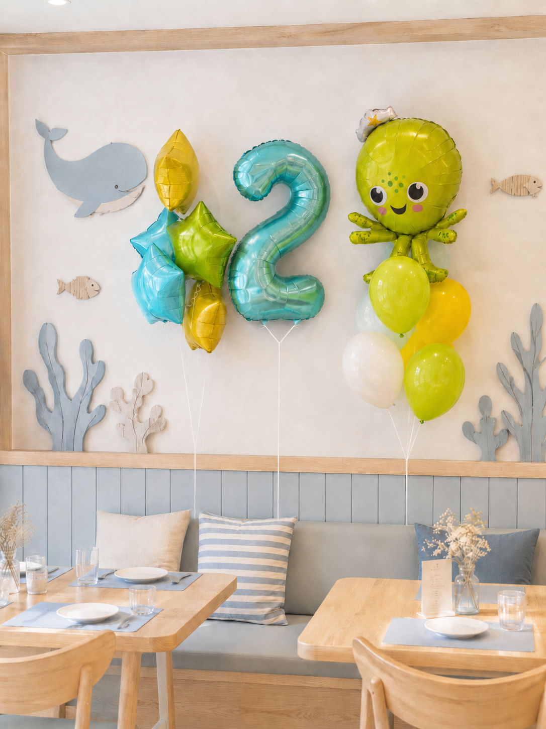 Little Octopus 八爪魚寶寶｜海洋主題｜兒童生日氣球