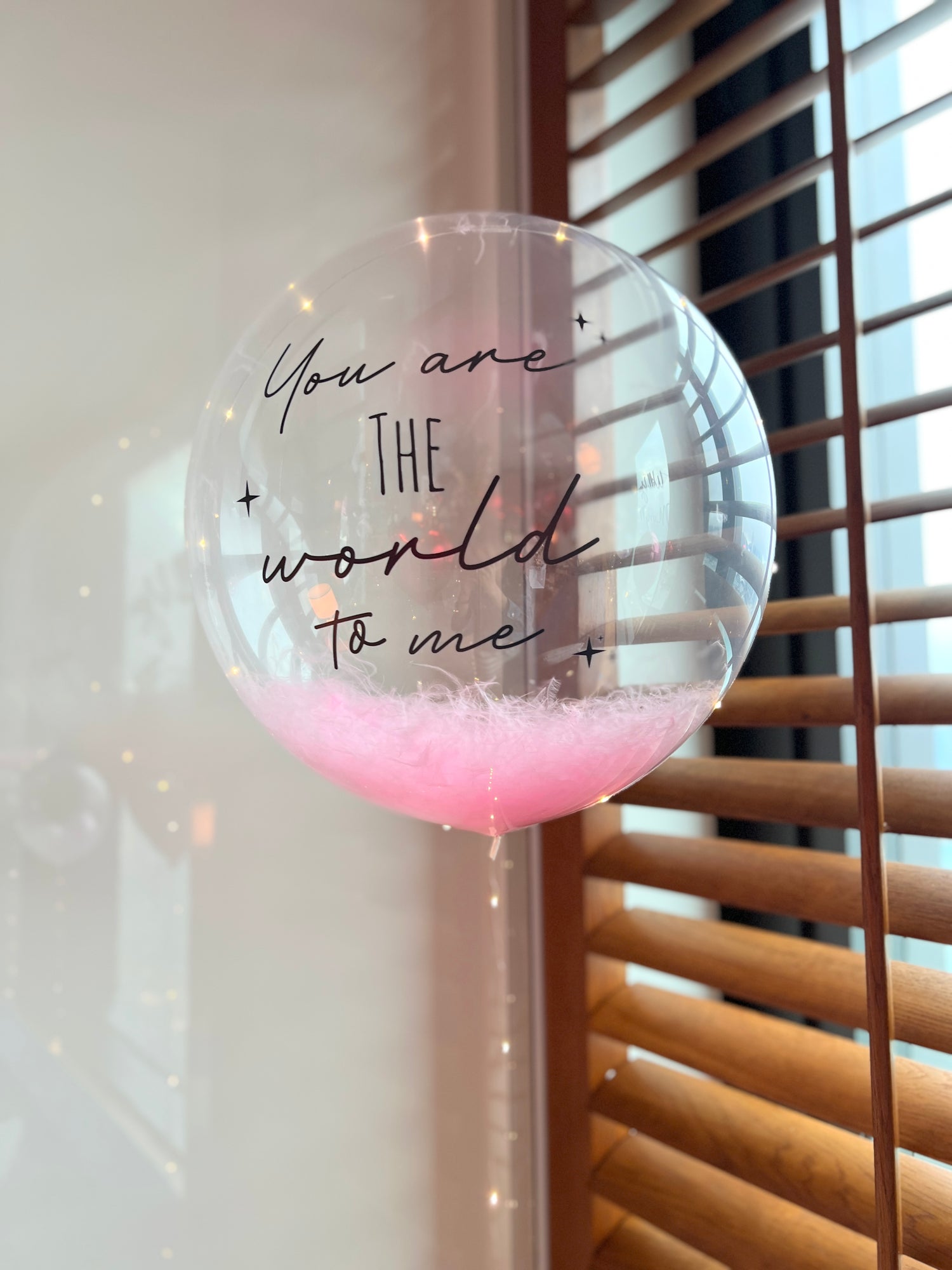 【LED發光】客製化日本水晶氣球｜You are the world to me｜求婚 紀念日