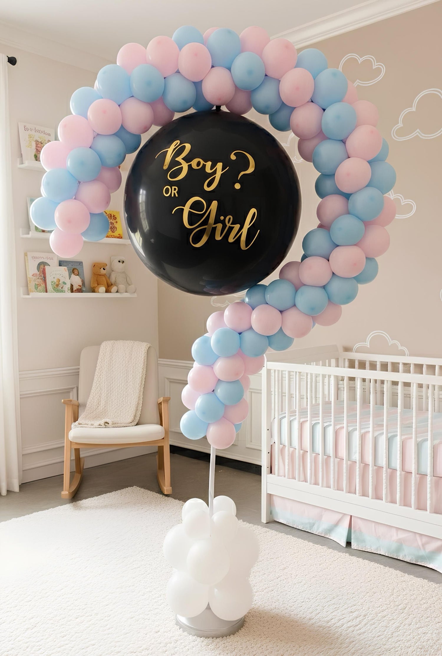 Gender Reveal 問號爆破氣球｜性別揭曉驚喜氣球