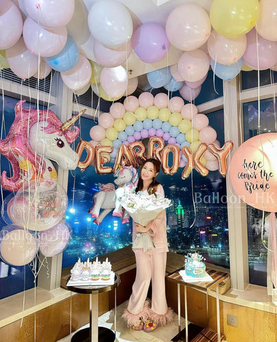 Unicorn氣球｜婚前派對佈置｜婚前派對氣球｜Balloon HK