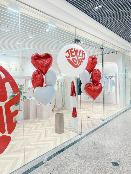 Jevia Love｜銅鑼灣時代廣場｜時裝店寵粉活動｜紅色愛心❤️主題｜按活動主題訂製氣球