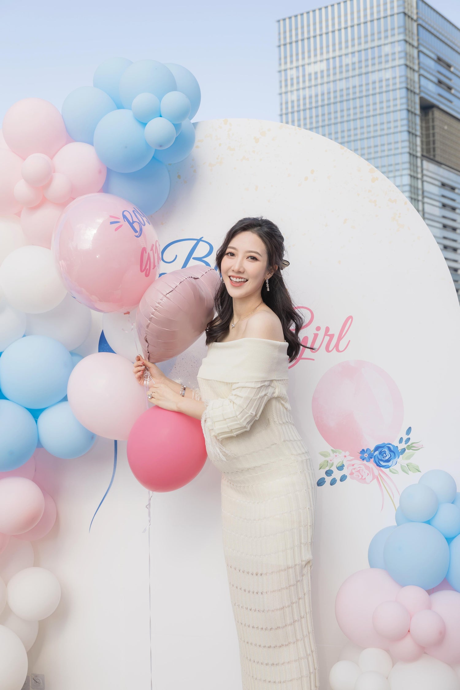 Regina｜Baby Gender Reveal｜爆破氣球及佈置