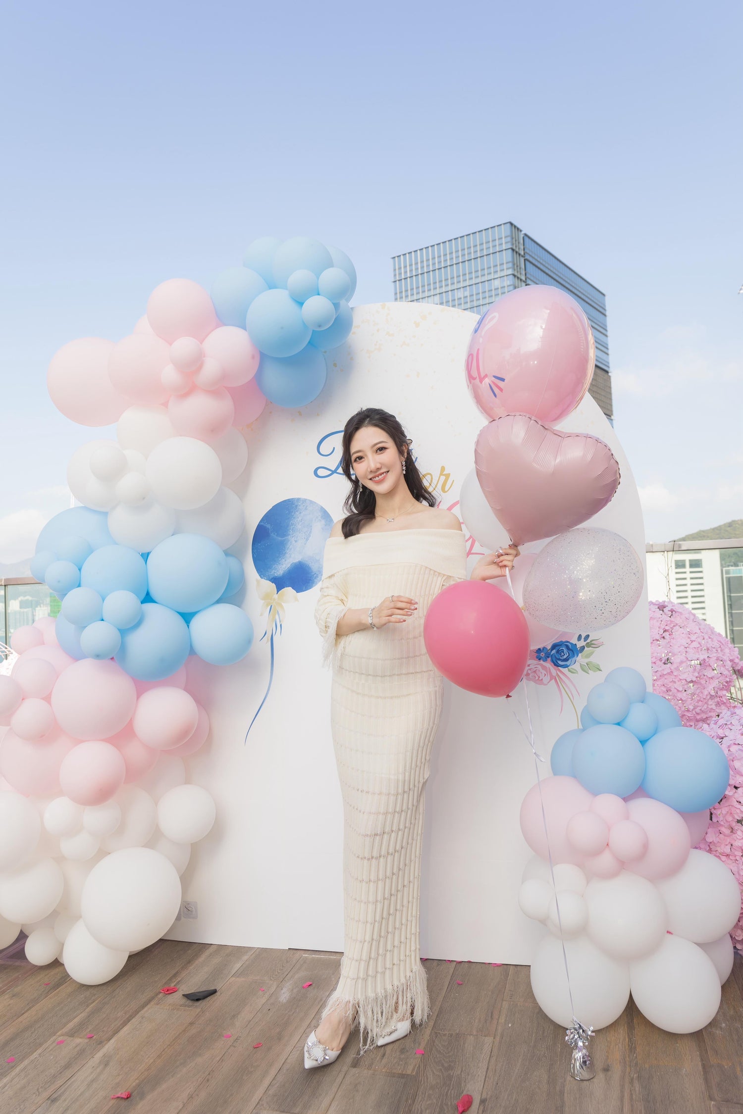 Regina｜Baby Gender Reveal｜爆破氣球及佈置