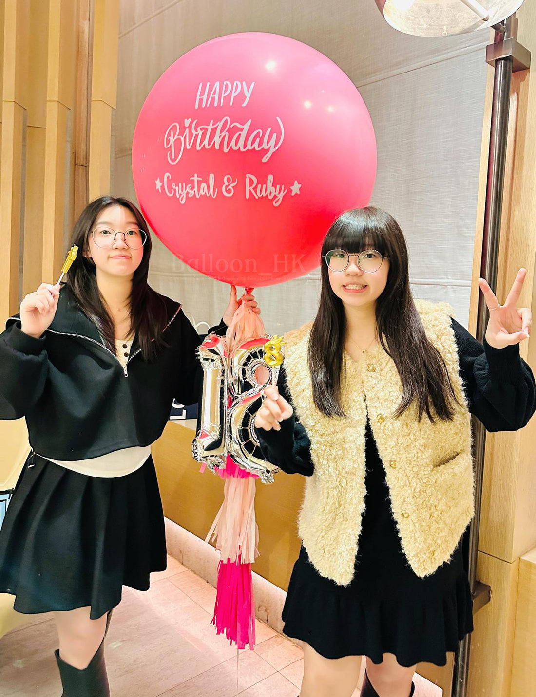 36&quot; 橡膠氣球+數字流蘇裝飾 - 生日Message
