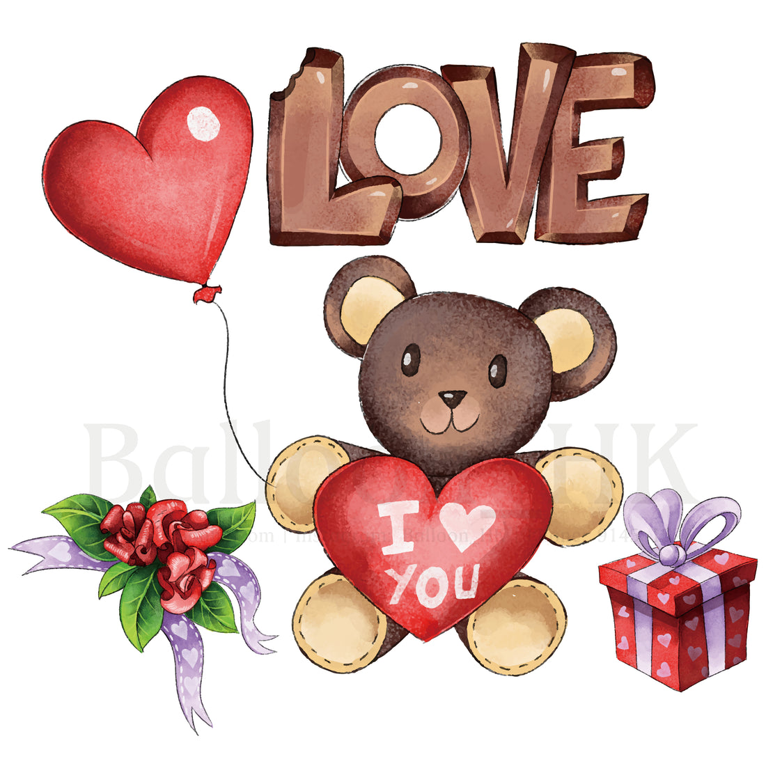 彩印 Template - 情人節款