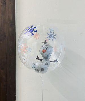 24" 彩印水晶氣球 - Olaf with snowflake (3天預訂)