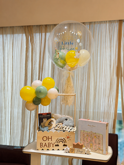 Nordic Baby Hamper | Done by Deer x 訂製日本飄浮氣球｜高級初生禮物籃
