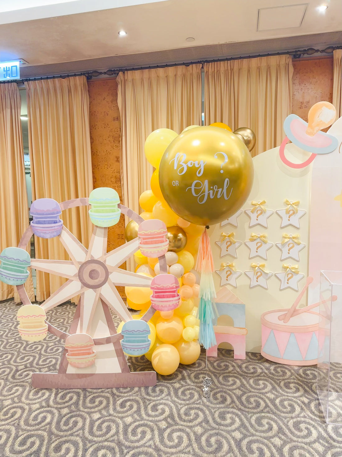 寶寶性別揭曉 | 氣球鏈 | Foamboard | 佈景板 |  BALLOONHK 氣球專門店