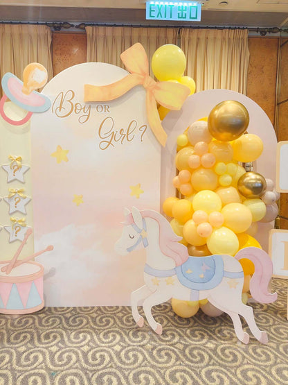 寶寶性別揭曉 | 氣球鏈 | Foamboard | 佈景板 |  BALLOONHK 氣球專門店