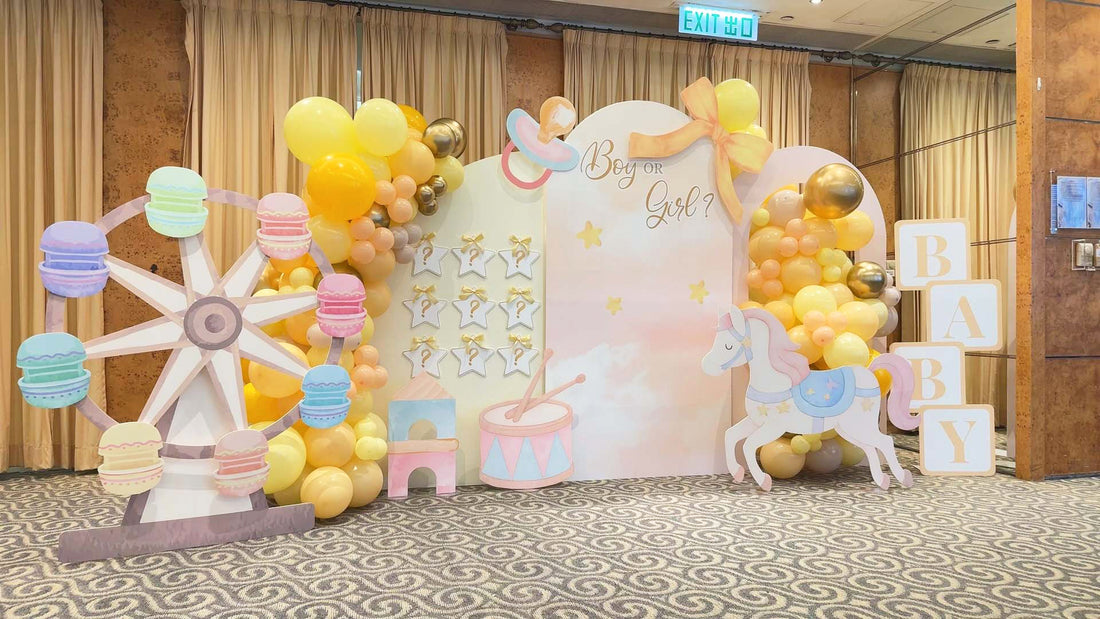 寶寶性別揭曉 | 氣球鏈 | Foamboard | 佈景板 |  BALLOONHK 氣球專門店