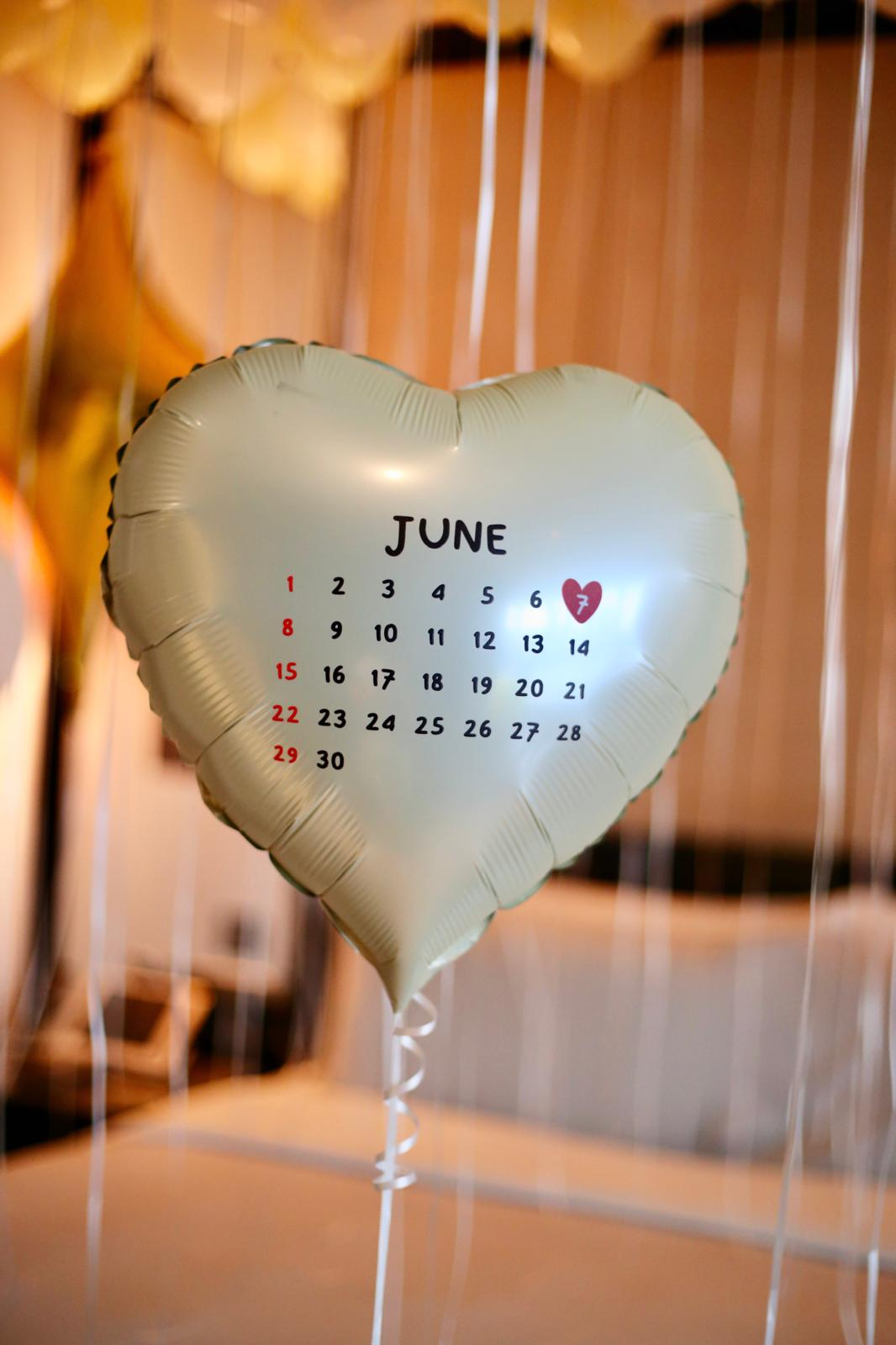 心形氣球 ｜月曆氣球｜紀念日氣球｜ BalloonHK