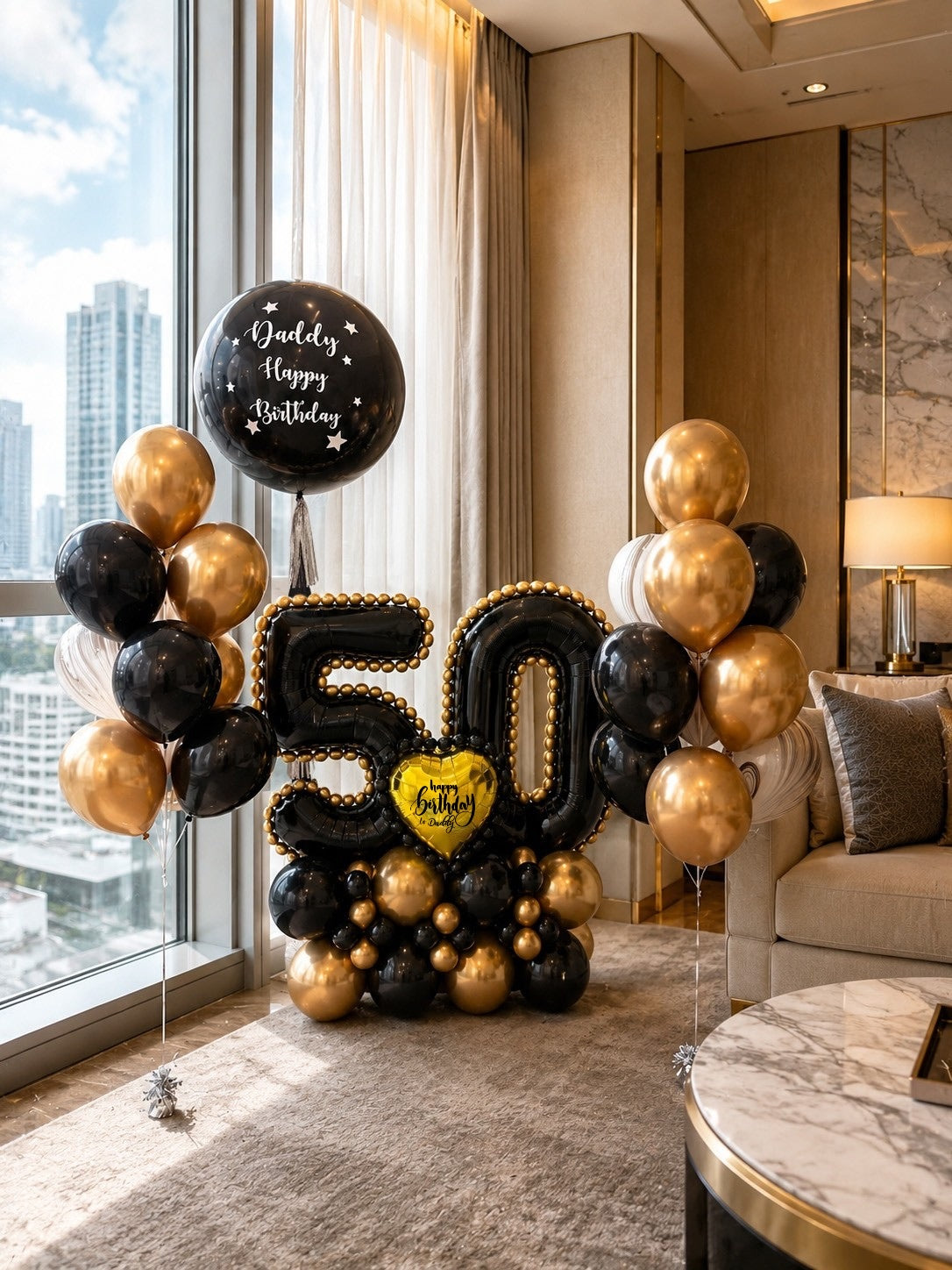 黑金氣球｜數字氣球 ｜生日氣球｜氣球座｜BALLOONHK 氣球專門店