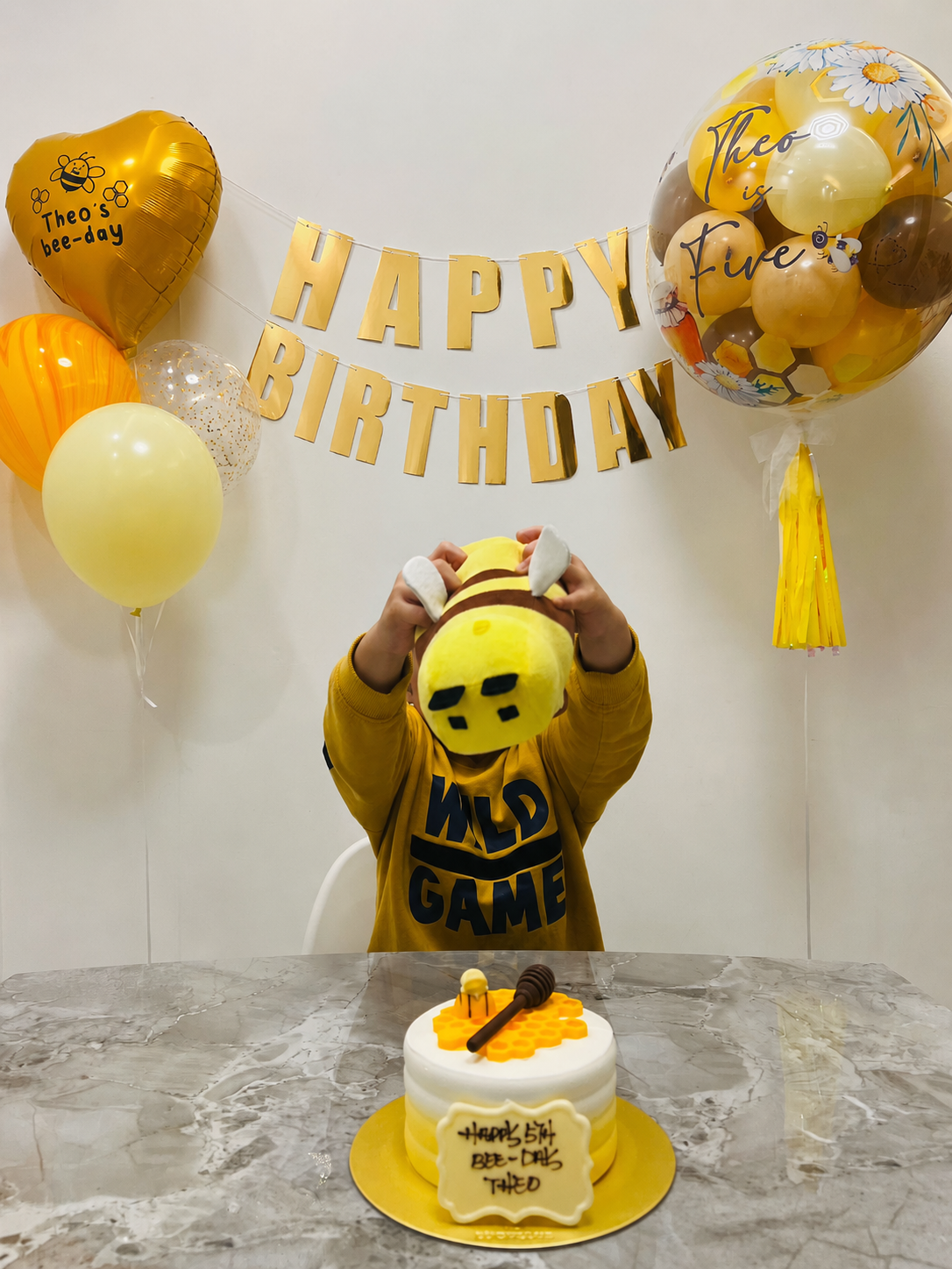 Honey Bee 小蜜蜂生日氣球套裝｜可自訂名字 ｜兒童生日派對氣球