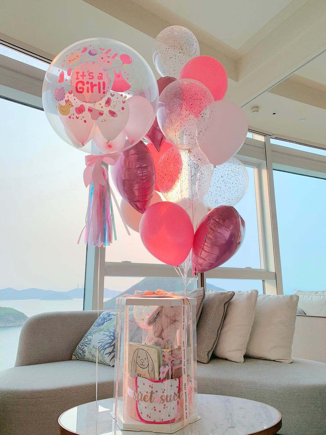 Welcome Baby｜新生寶寶禮物｜粉紅女寶氣球 | BALLOONHK 氣球專門店