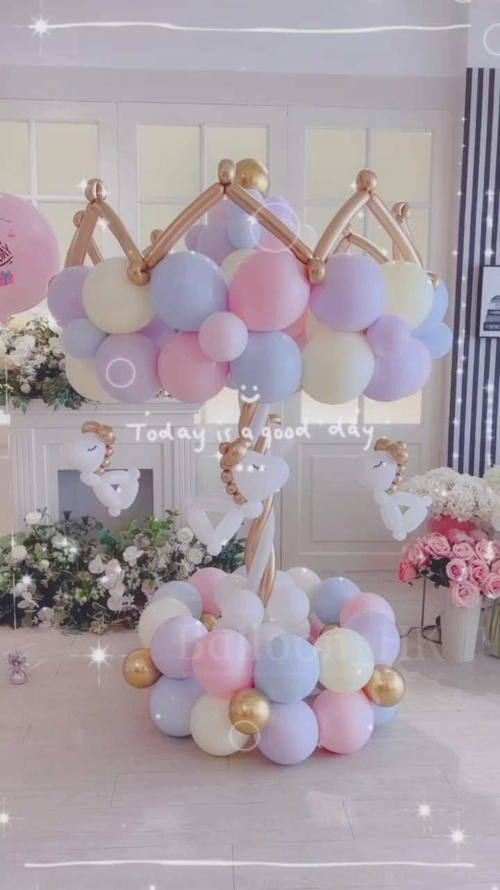 旋轉木馬｜兒童派對氣球｜公主城堡氣球｜BalloonHK 
