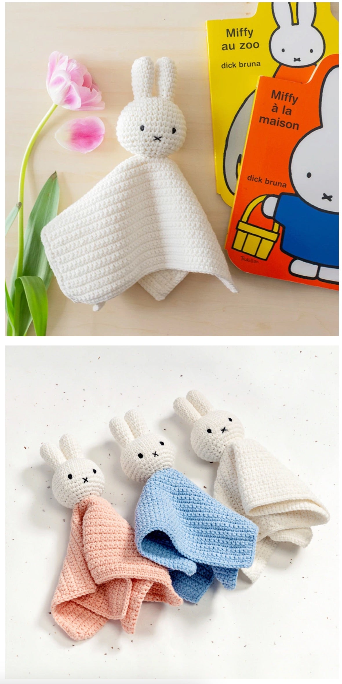 just dutch - 荷蘭品牌 手工製作 Miffy 安撫巾 -藍色｜嬰兒抹手巾｜