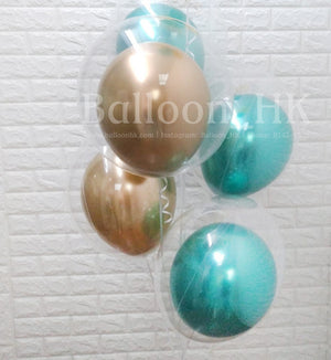 15" 水晶金屬橡膠氣球