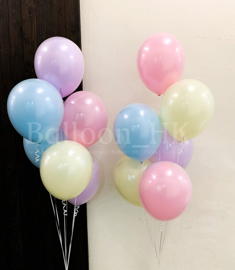 11" 水晶馬卡龍橡膠氣球束