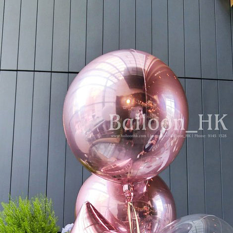 球狀氣球 ｜玫瑰金氣球｜氣球| Balloon HK