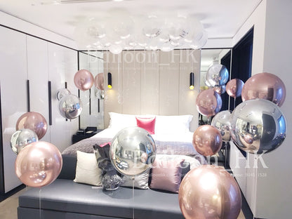 球狀氣球 ｜玫瑰金氣球｜氣球| Balloon HK