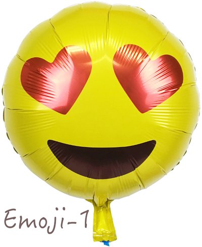 心心眼emoji氣球 ｜氦氣球｜錫紙氣球| BalloonHK 