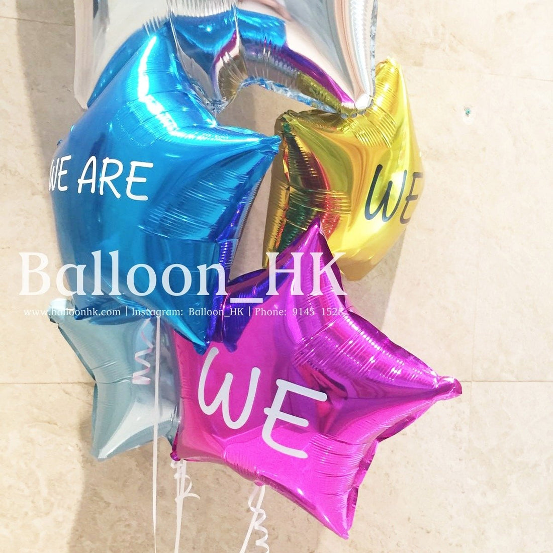 星形氣球 ｜Message氣球｜錫紙氣球| BalloonHK