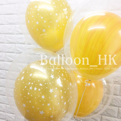 15” 水晶波中星星橡膠氣球