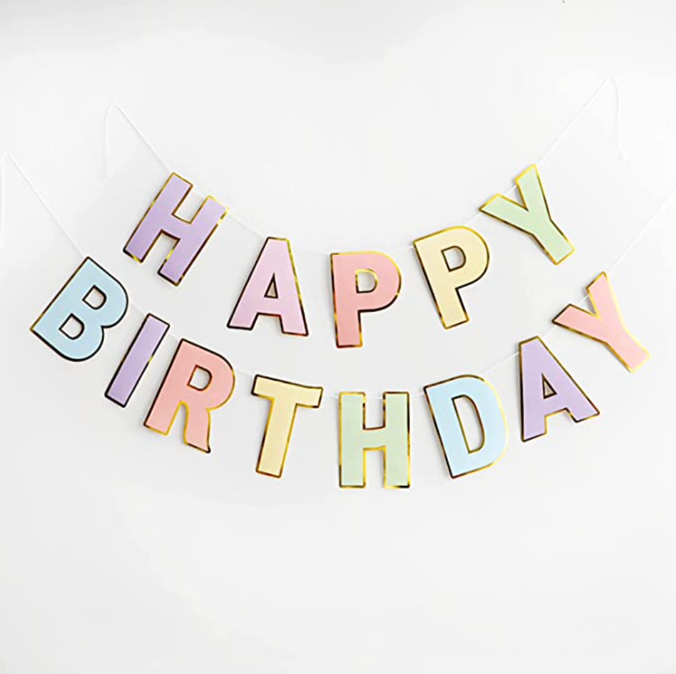 A004 - 彩虹字母Banner - HBD