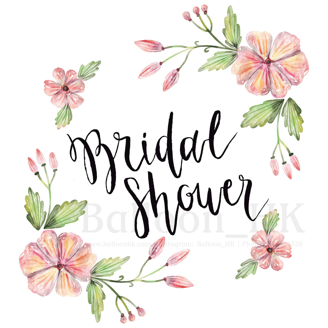 Bridal Shower-Template12-Bridal Shower-Orange Pink Flower