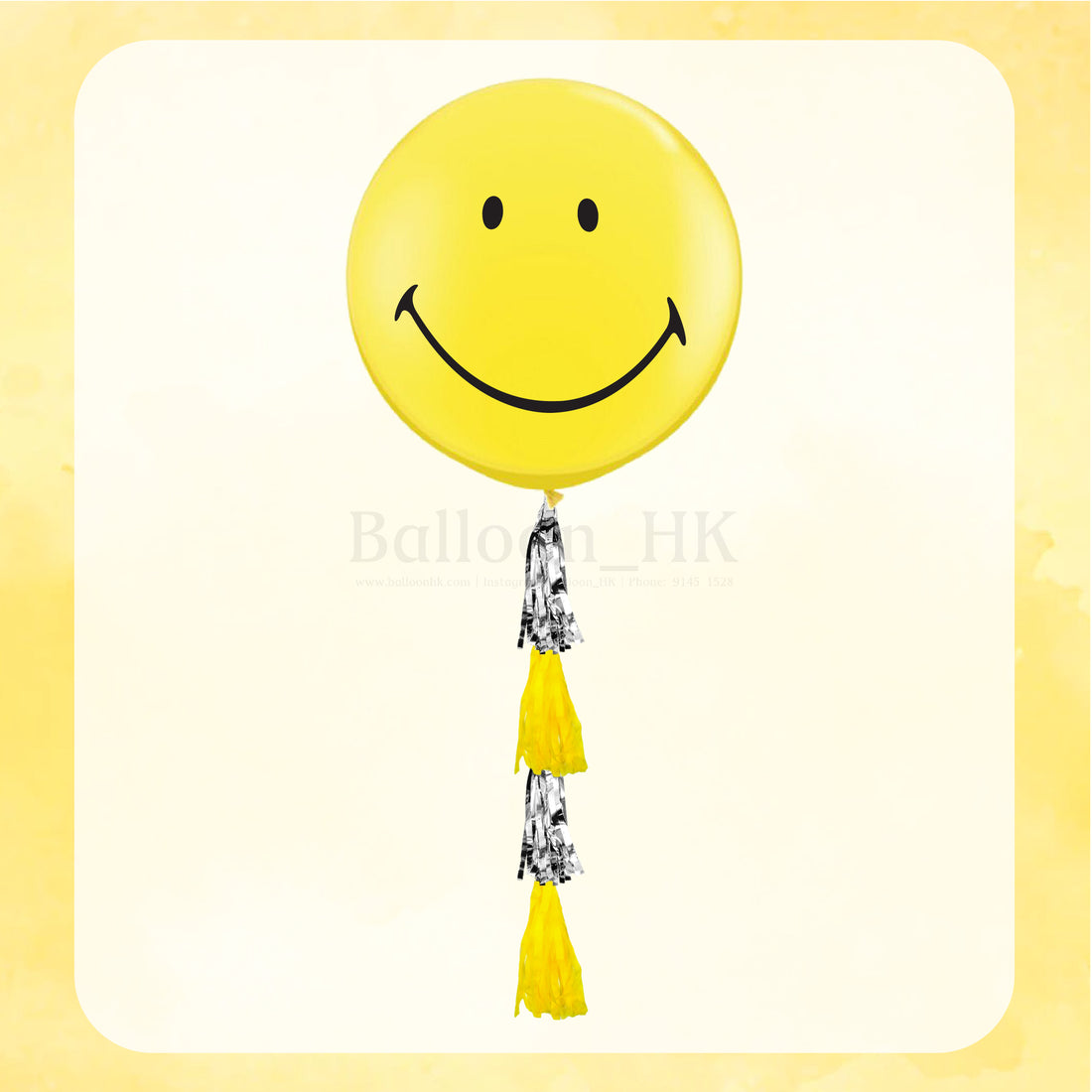 笑哈哈氣球｜黃色氣球｜派對裝飾氣球｜Balloon HK 
