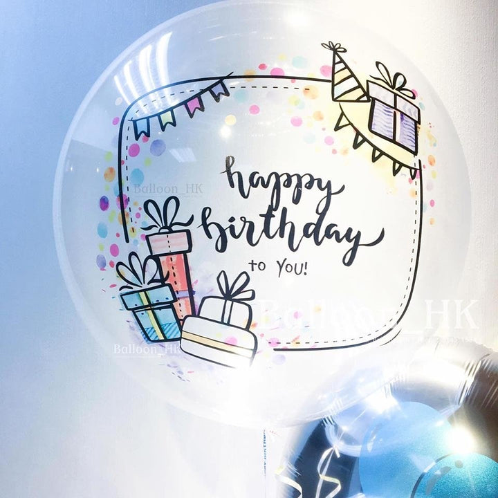 彩印空心水晶氣球 + 生日印刷 (3天預訂)